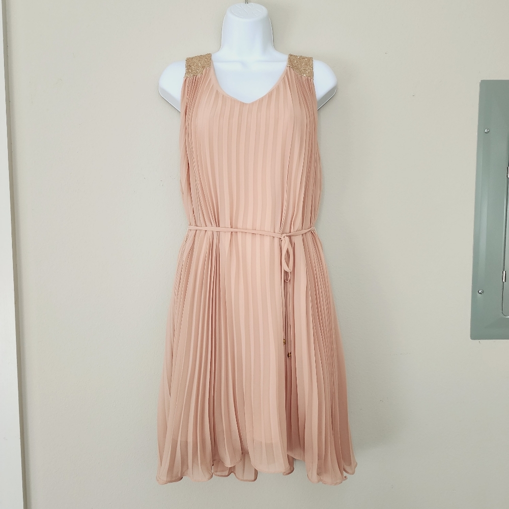 Gorgeous Dusty Pink Pleated Dress